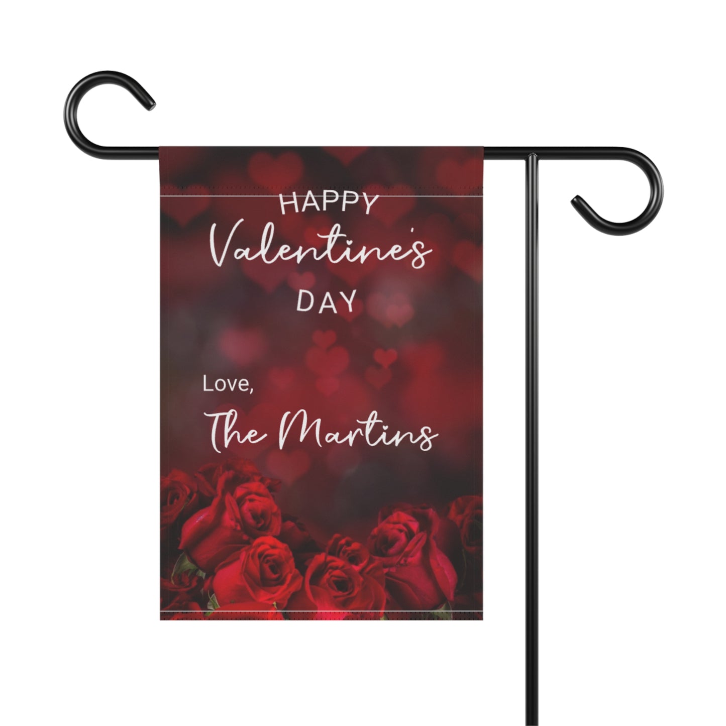 Valentine's Day Red Roses Garden Flag