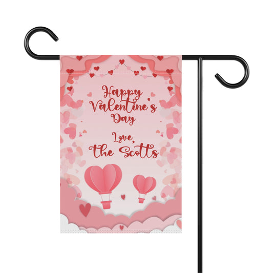 Valentine's Day Balloons Garden Flag