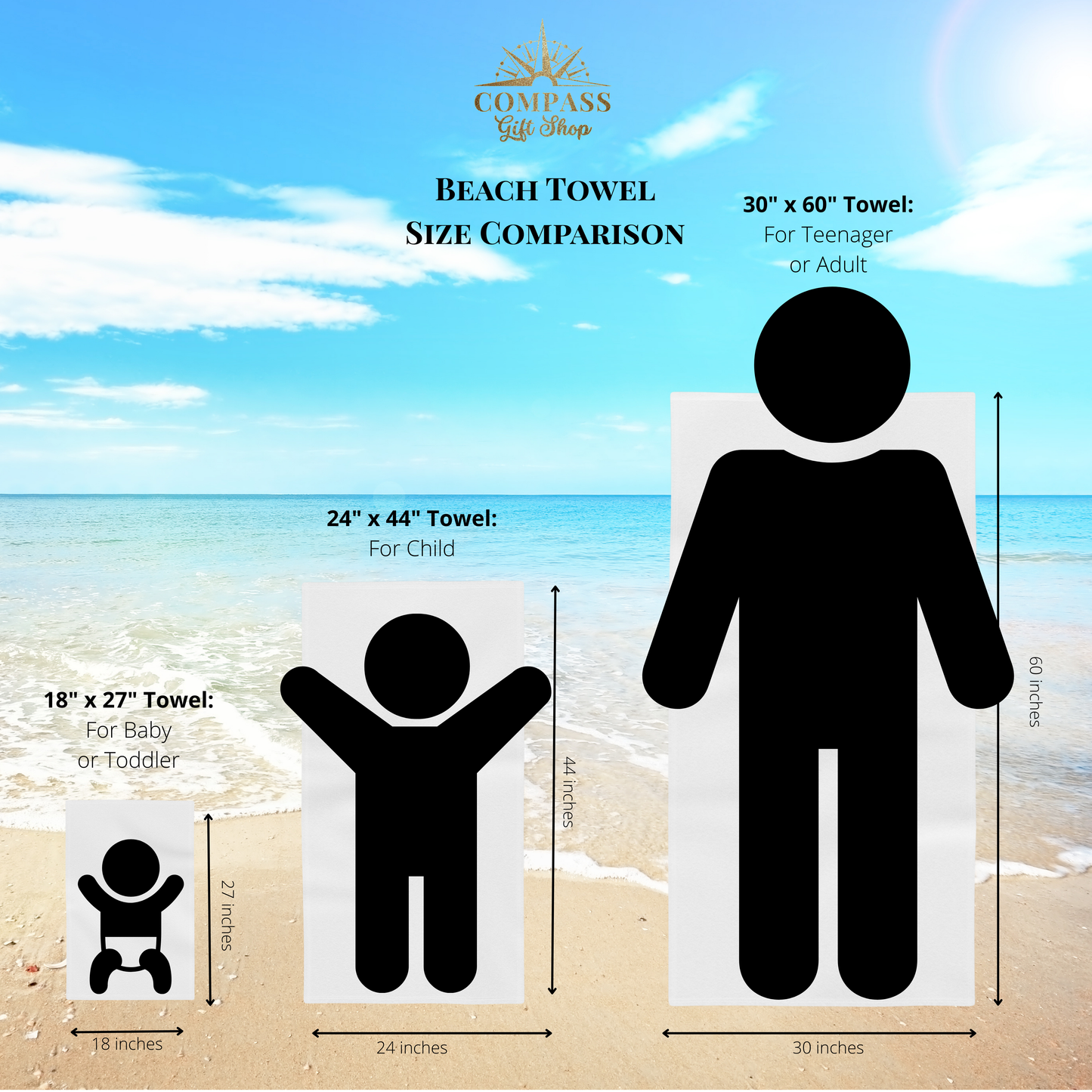 Personalized Kids Ocean Themed Beach Towels