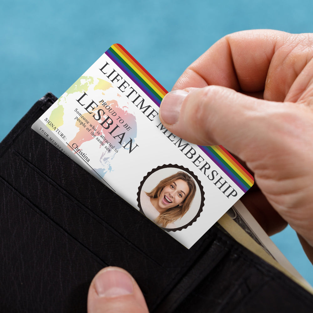 Personalized Gay or Lesbian Lifetime Membership Card