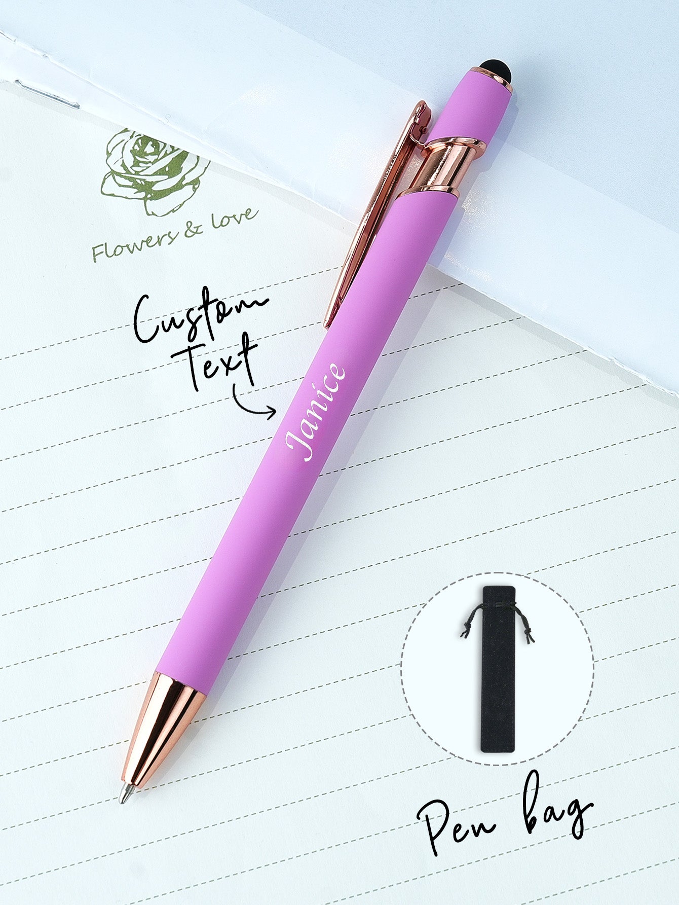 Custom Name Ballpoint Pen Gift for Teacher, Assistant or Boss