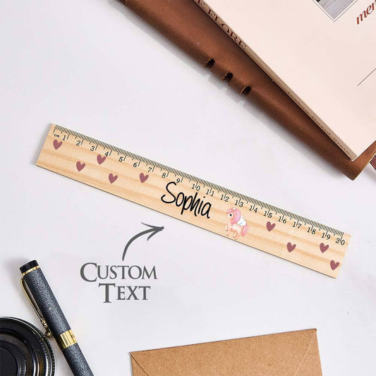 Personalized Wooden Ruler for Kids or Teacher