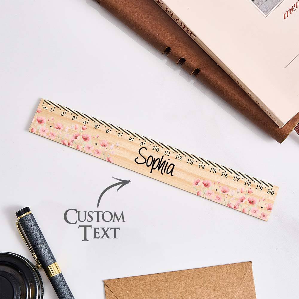 Personalized Wooden Ruler for Kids or Teacher