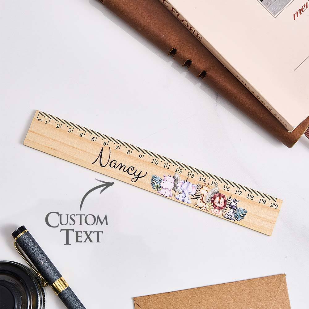 Personalized Wooden Ruler for Kids or Teacher