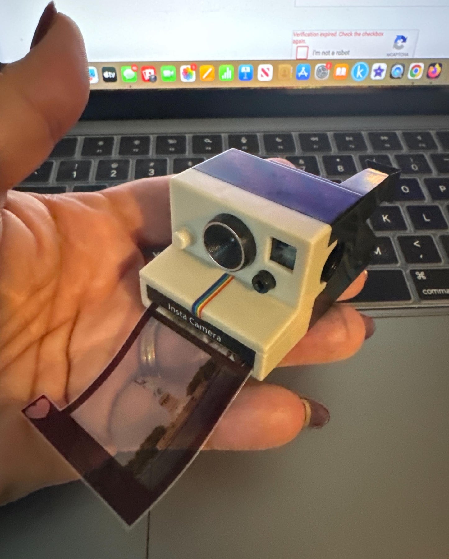 Custom Insta Mini-Camera Film Roll Photo Keychain