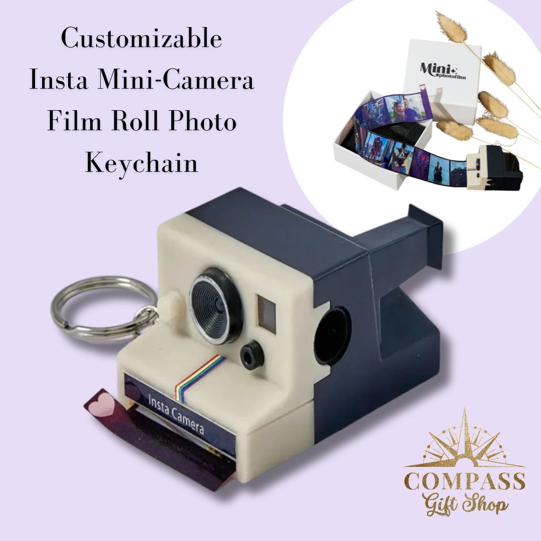 Custom Insta Mini-Camera Film Roll Photo Keychain