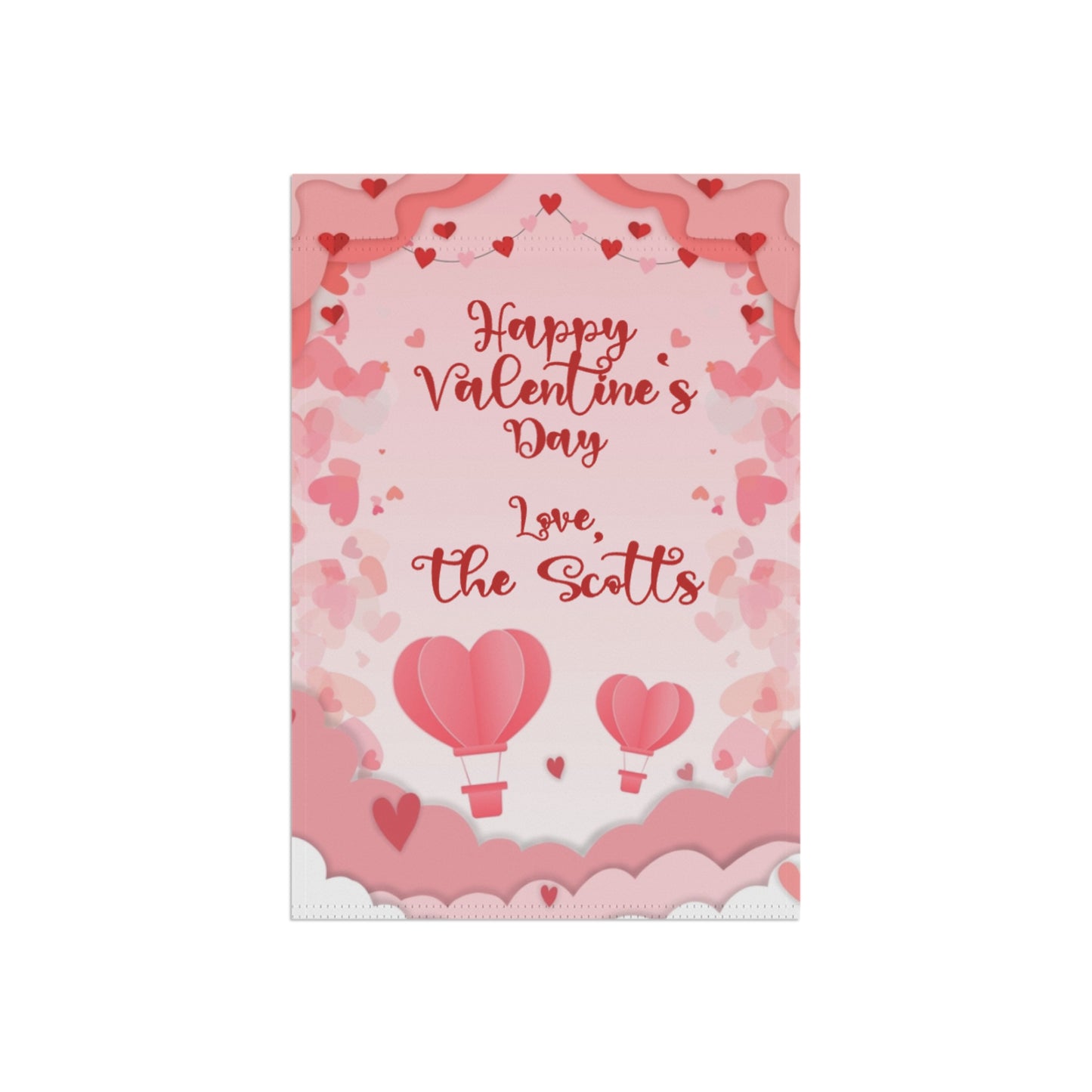 Valentine's Day Balloons Garden Flag