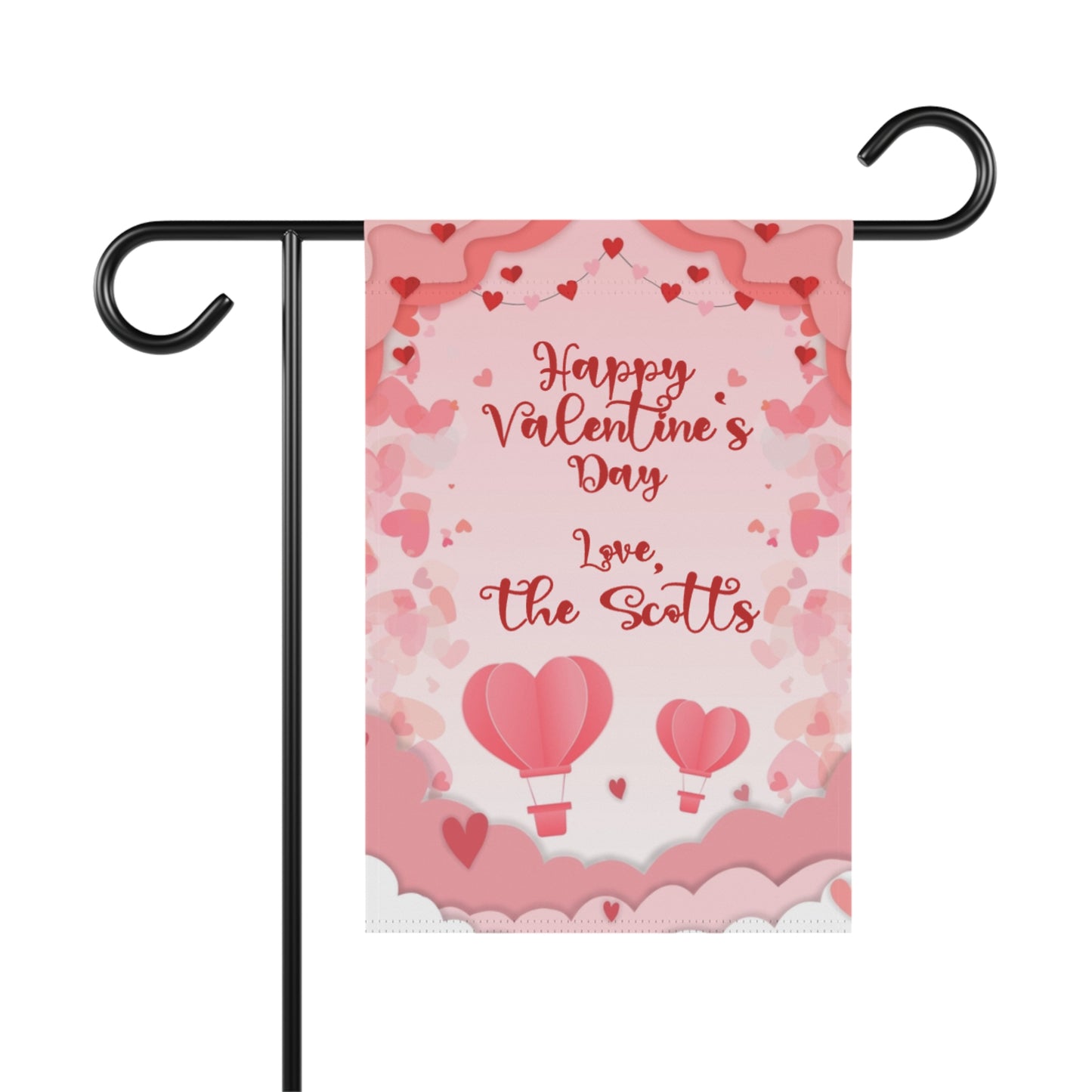Valentine's Day Balloons Garden Flag