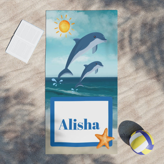 Personalized Kids Ocean Themed Beach Towels