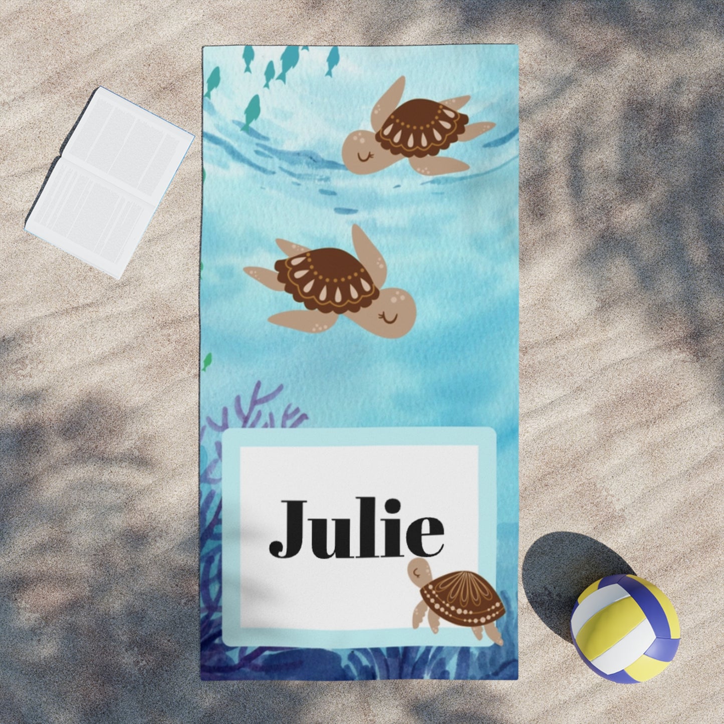 Personalized Kids Ocean Themed Beach Towels