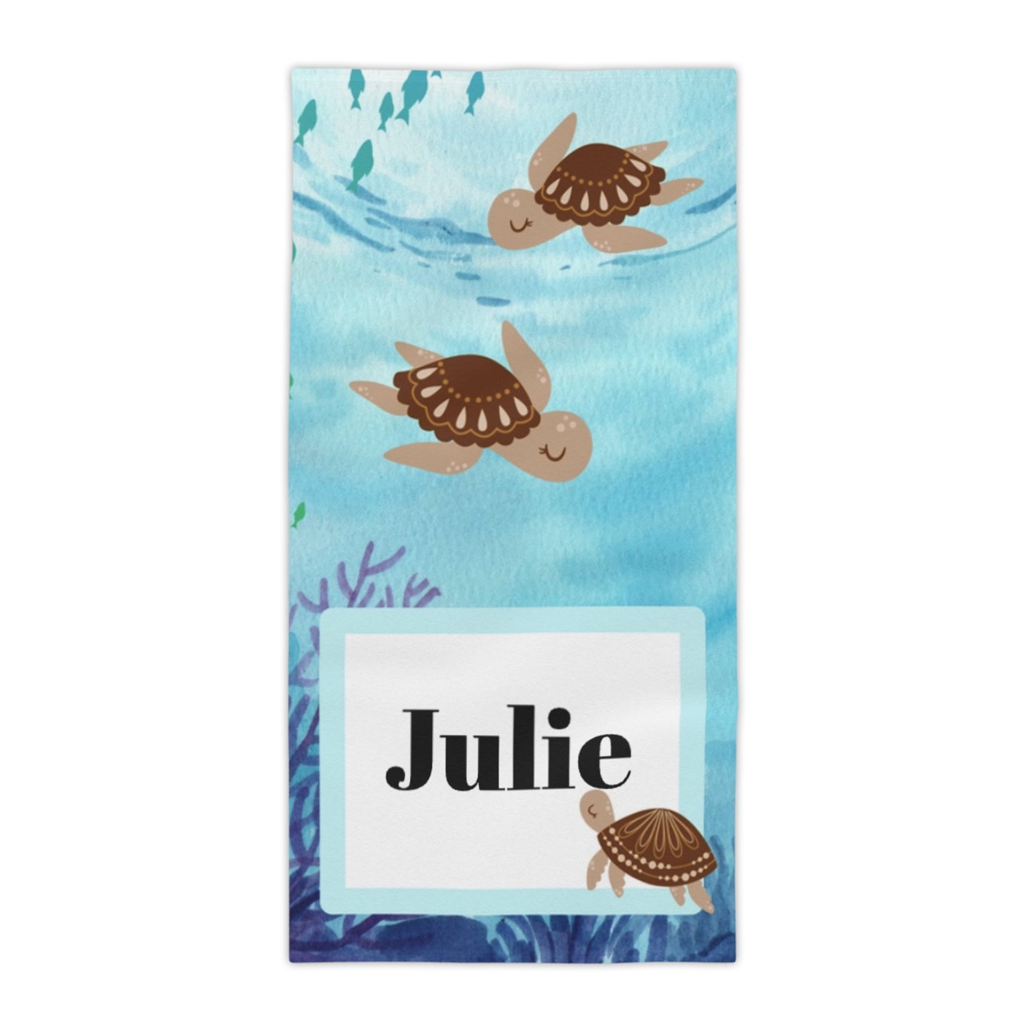 Personalized Kids Ocean Themed Beach Towels