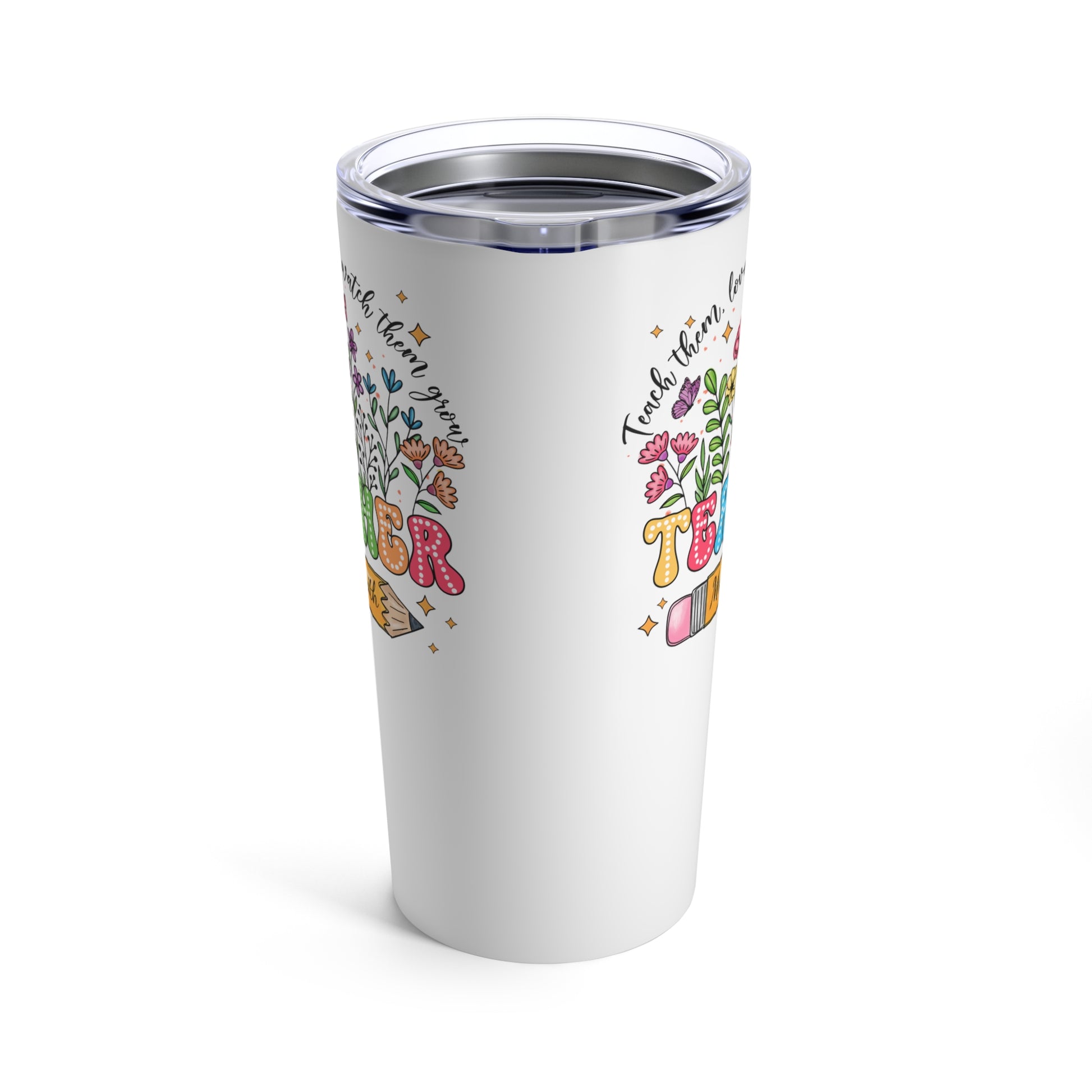 Middle Personalized Teacher's Wildflowers 20oz Tumbler