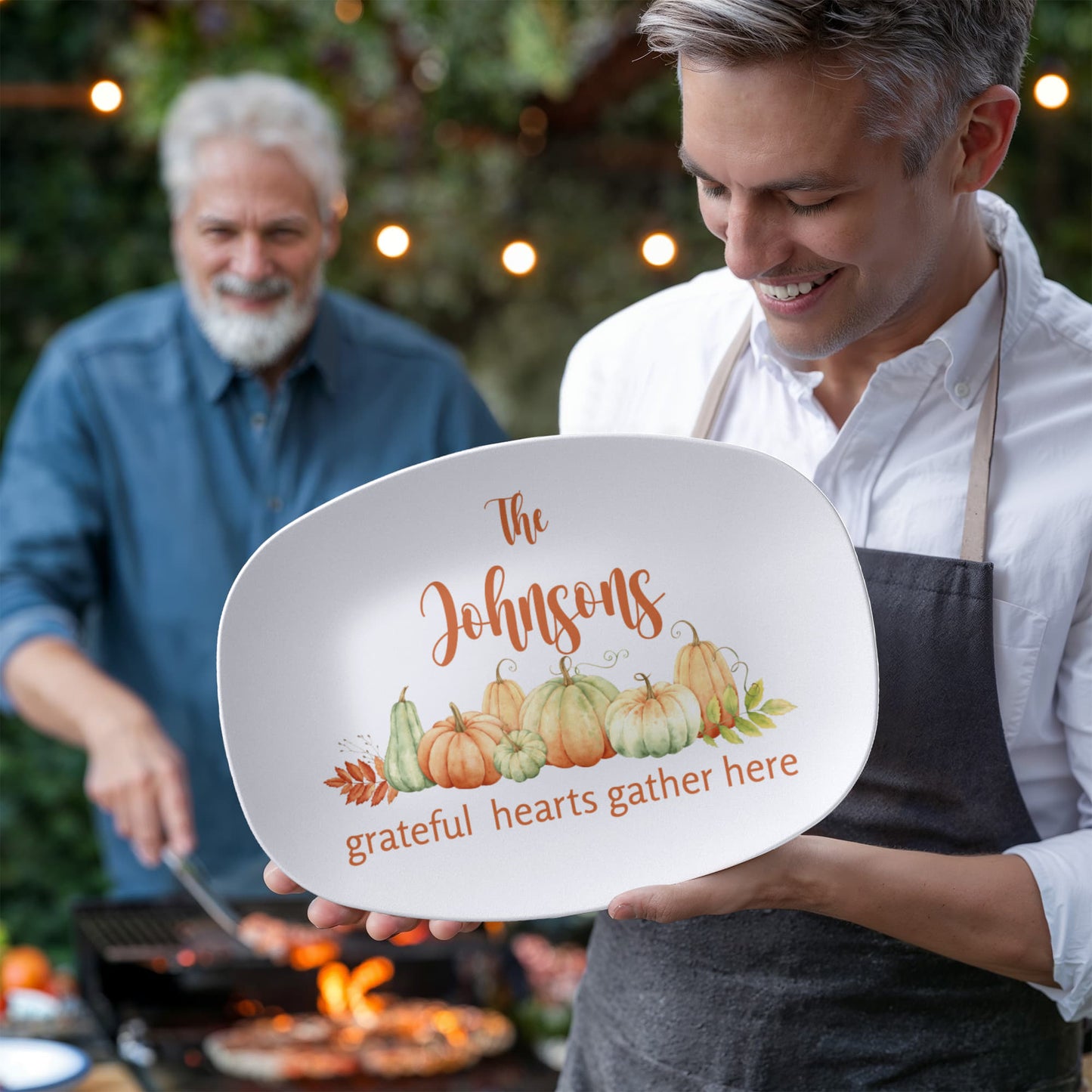 Personalized Pumpkins & Gourds Thanksgiving Platter