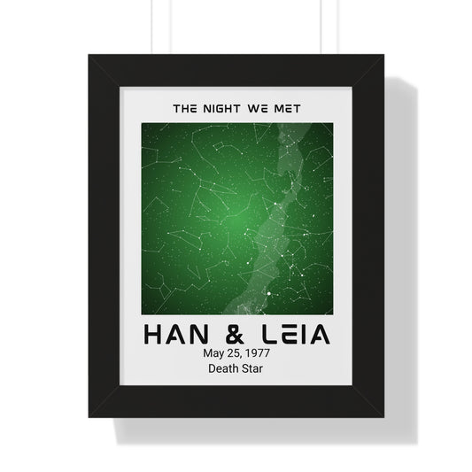 Personalized Star Map with Frame for Sci-Fi Fans