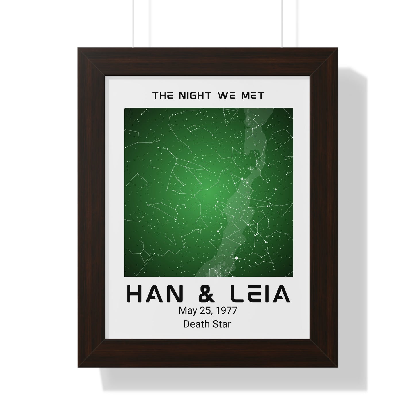 Personalized Star Map with Frame for Sci-Fi Fans