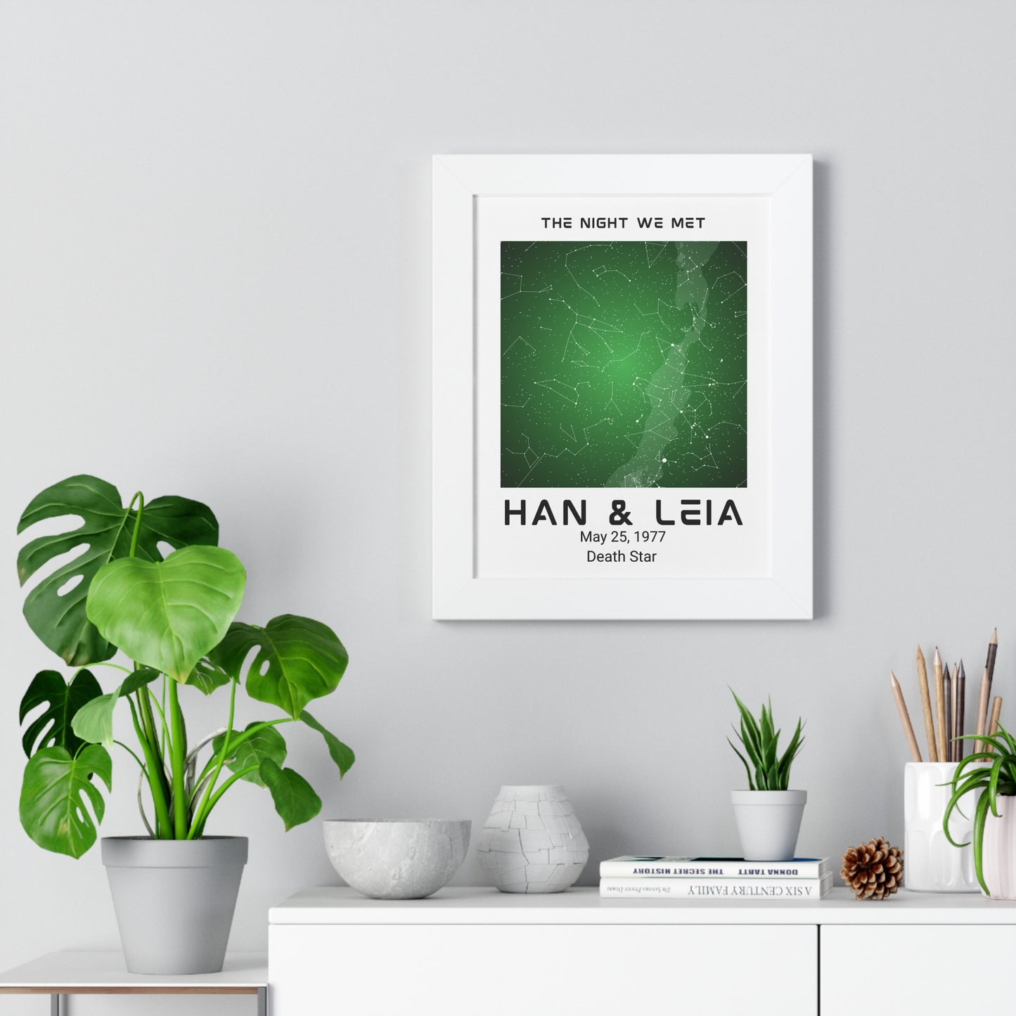 Personalized Star Map with Frame for Sci-Fi Fans