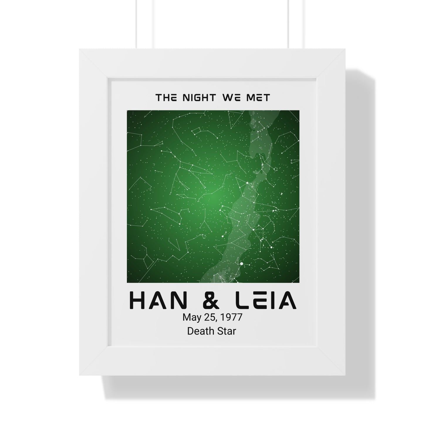 Personalized Star Map with Frame for Sci-Fi Fans