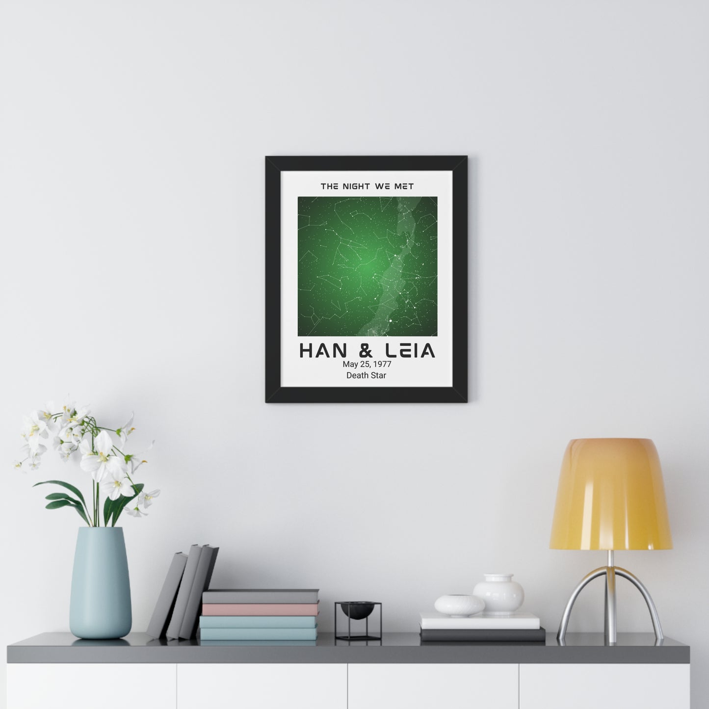 Personalized Star Map with Frame for Sci-Fi Fans