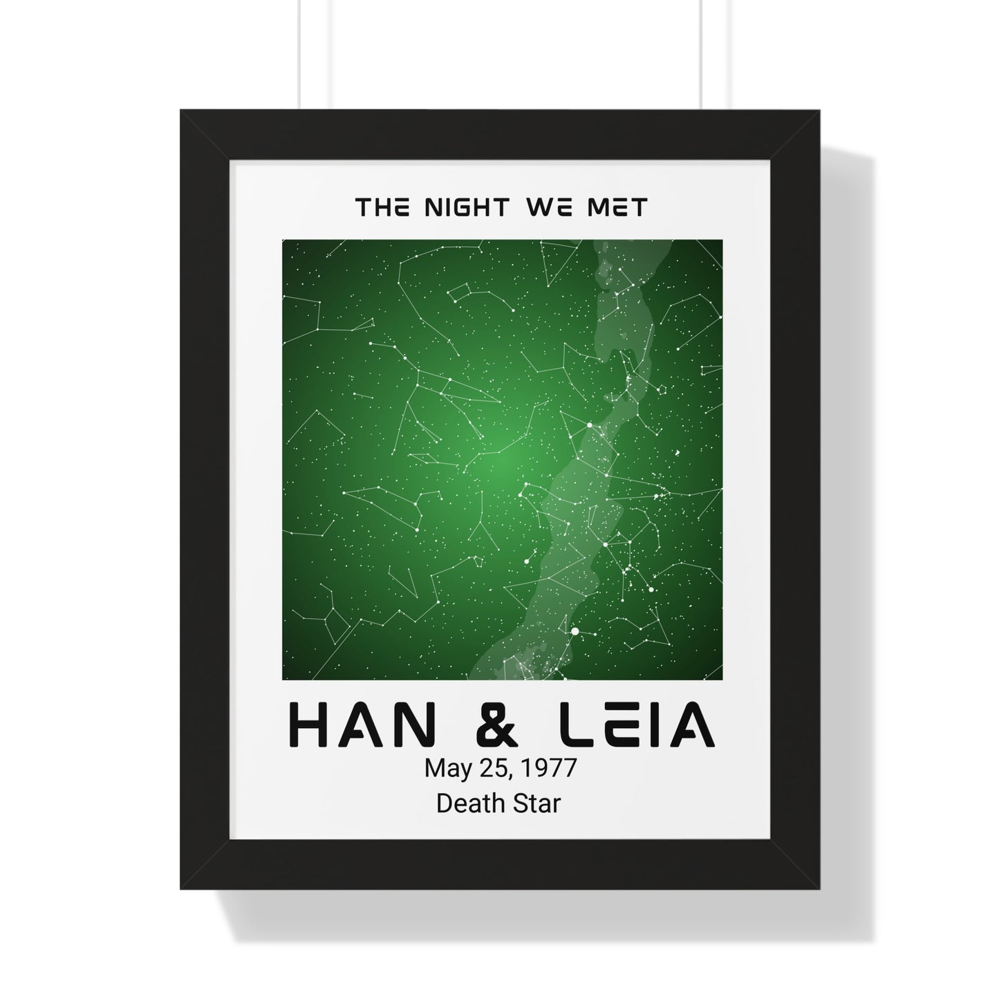 Personalized Star Map with Frame for Sci-Fi Fans