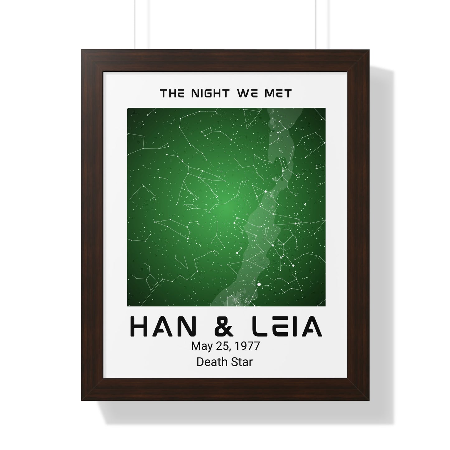 Personalized Star Map with Frame for Sci-Fi Fans
