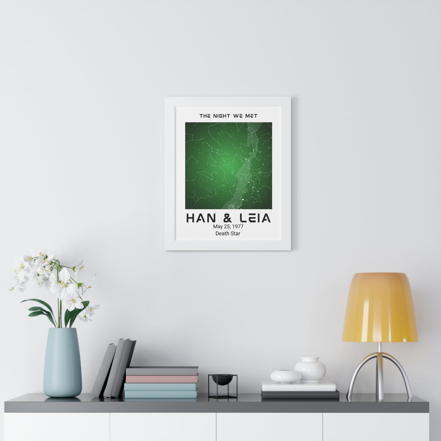 Personalized Star Map with Frame for Sci-Fi Fans