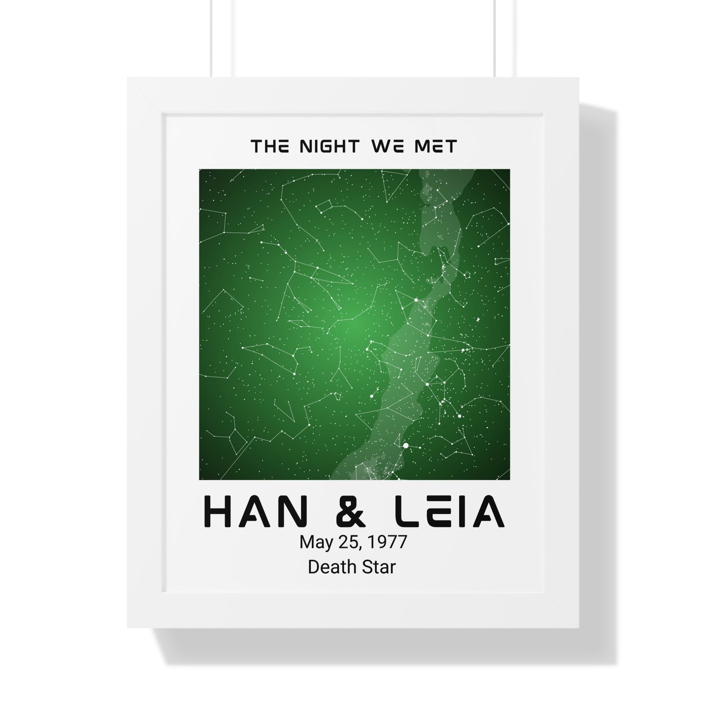 Personalized Star Map with Frame for Sci-Fi Fans