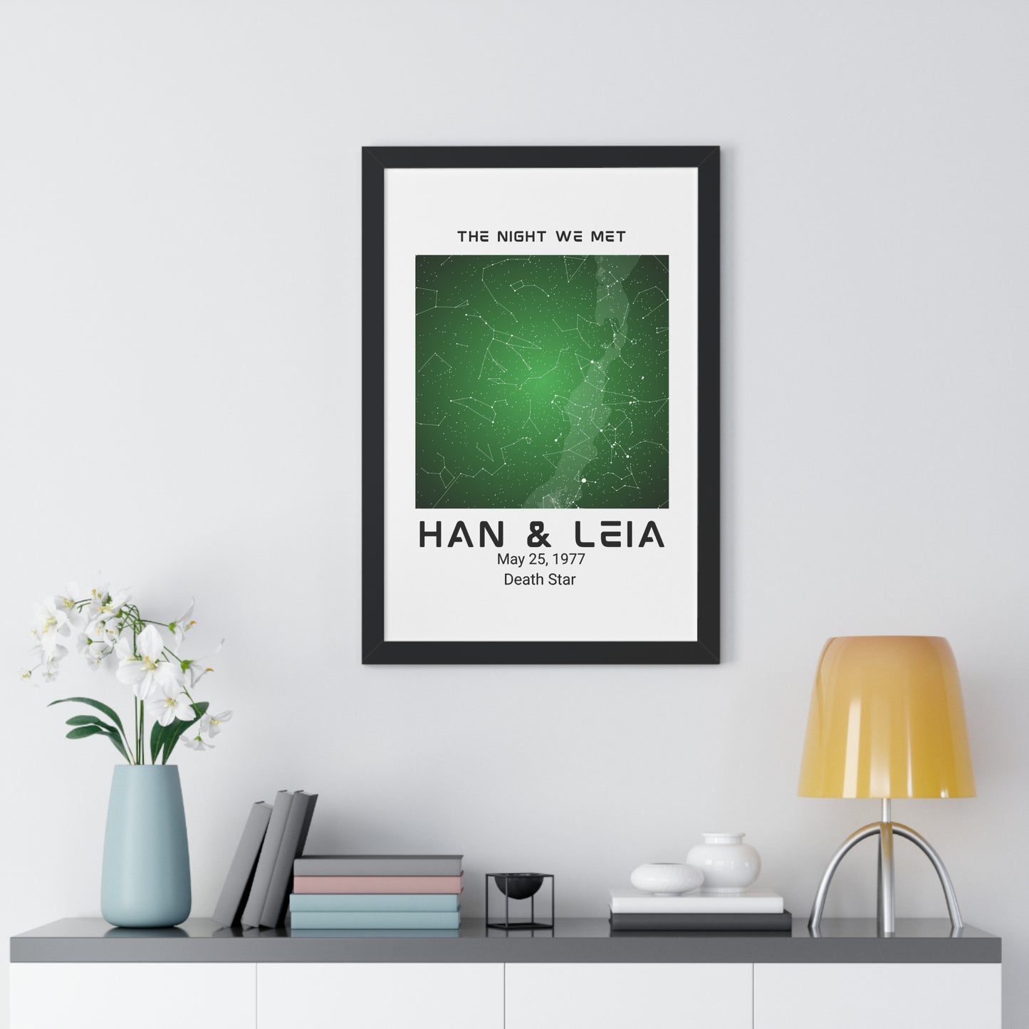 Personalized Star Map with Frame for Sci-Fi Fans