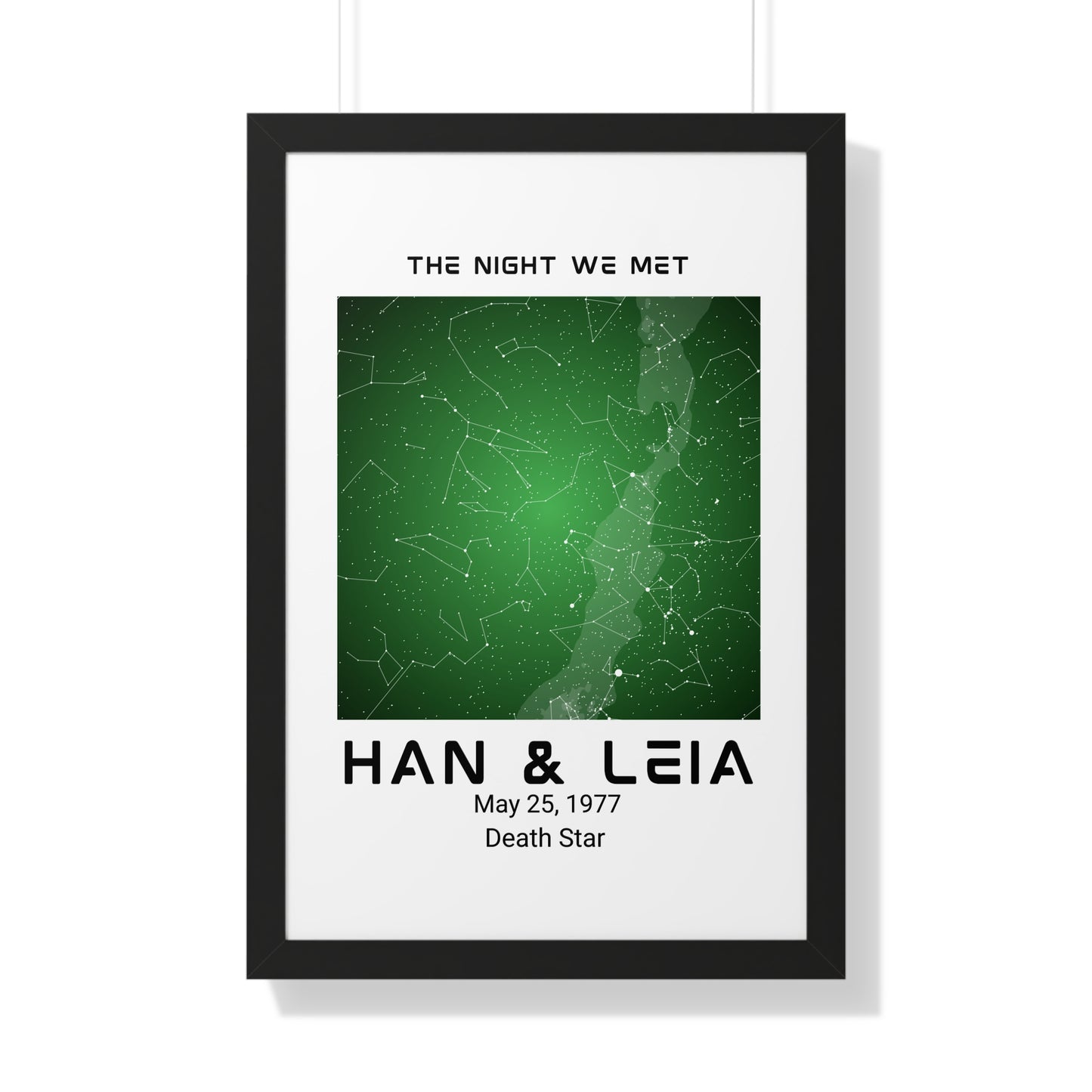 Personalized Star Map with Frame for Sci-Fi Fans