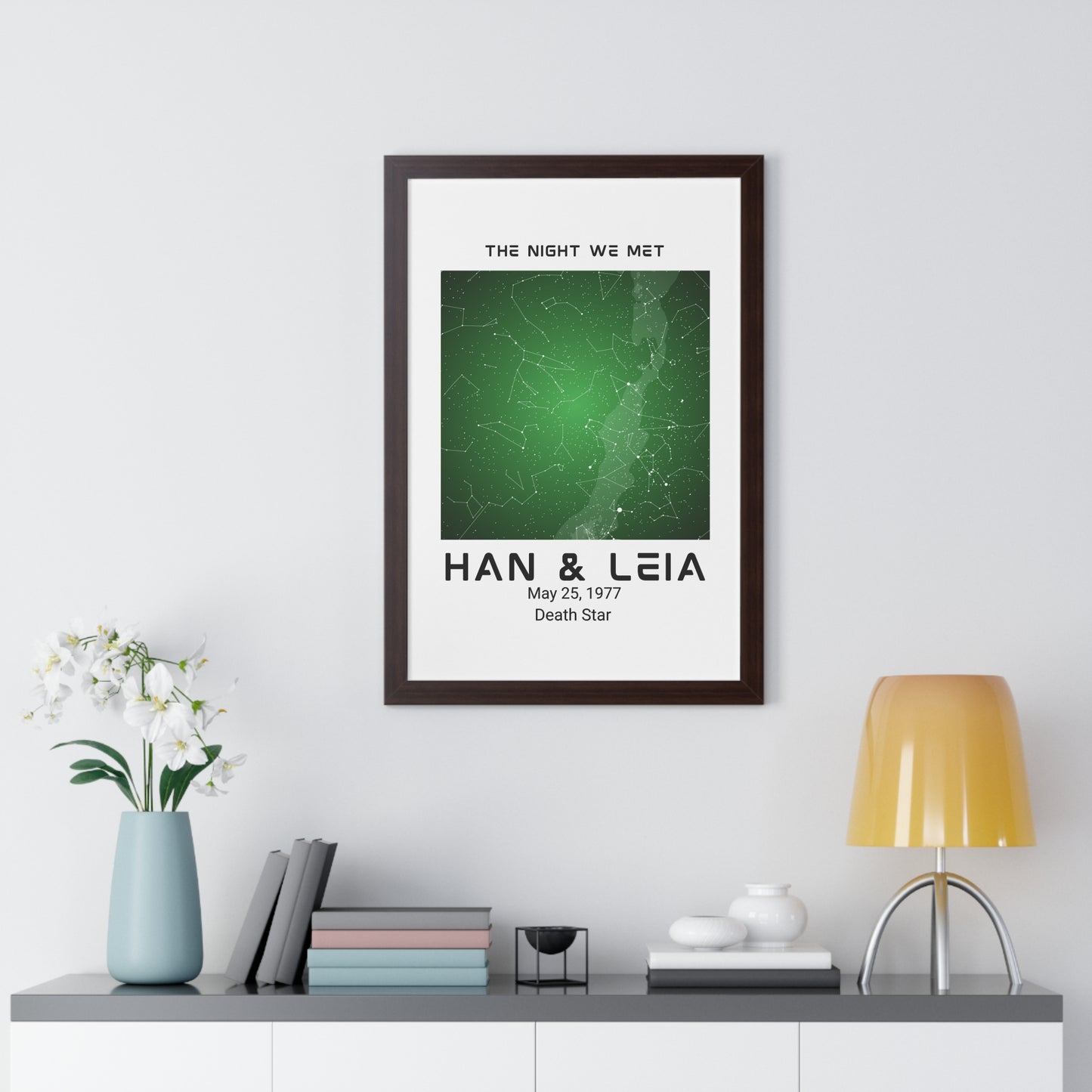 Personalized Star Map with Frame for Sci-Fi Fans