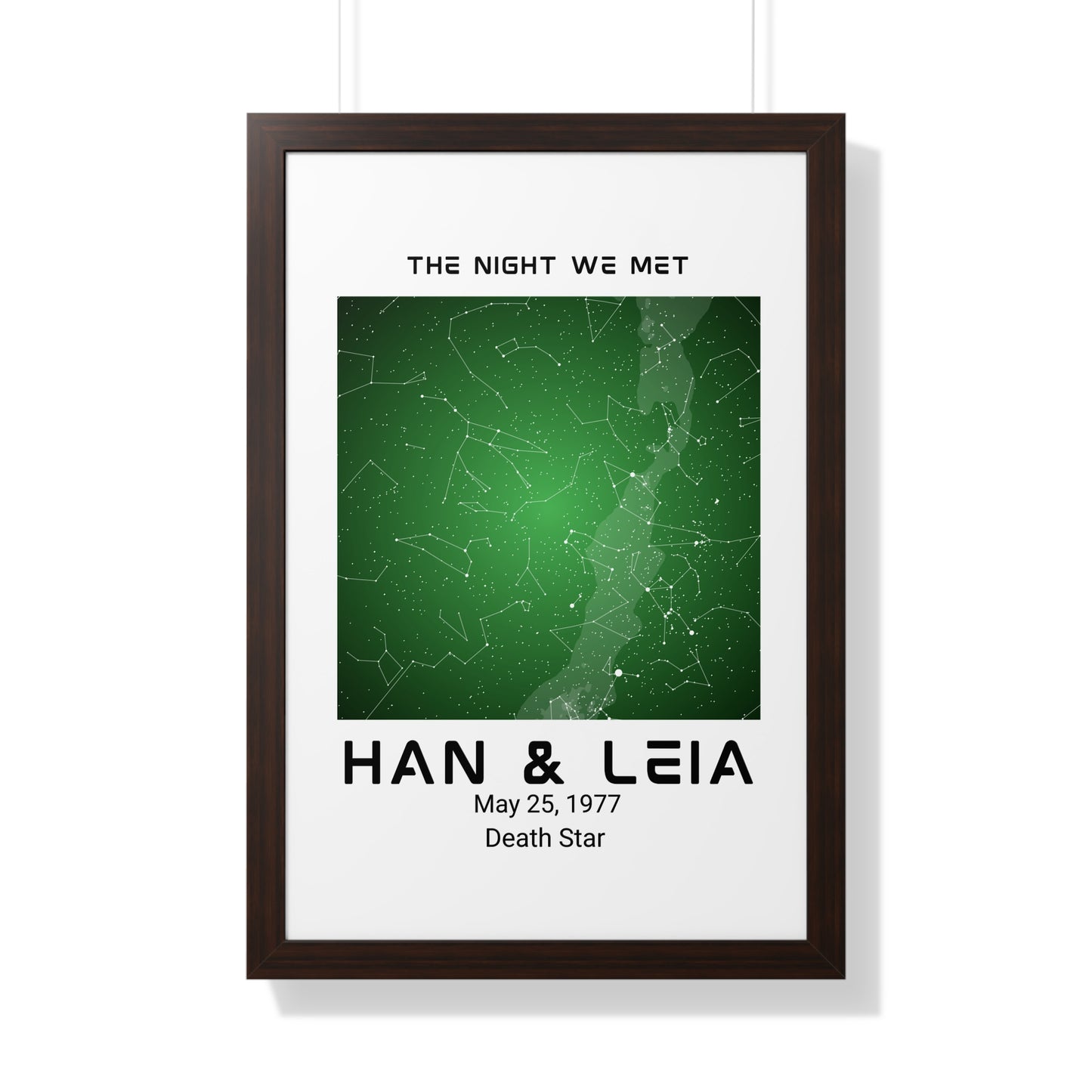 Personalized Star Map with Frame for Sci-Fi Fans
