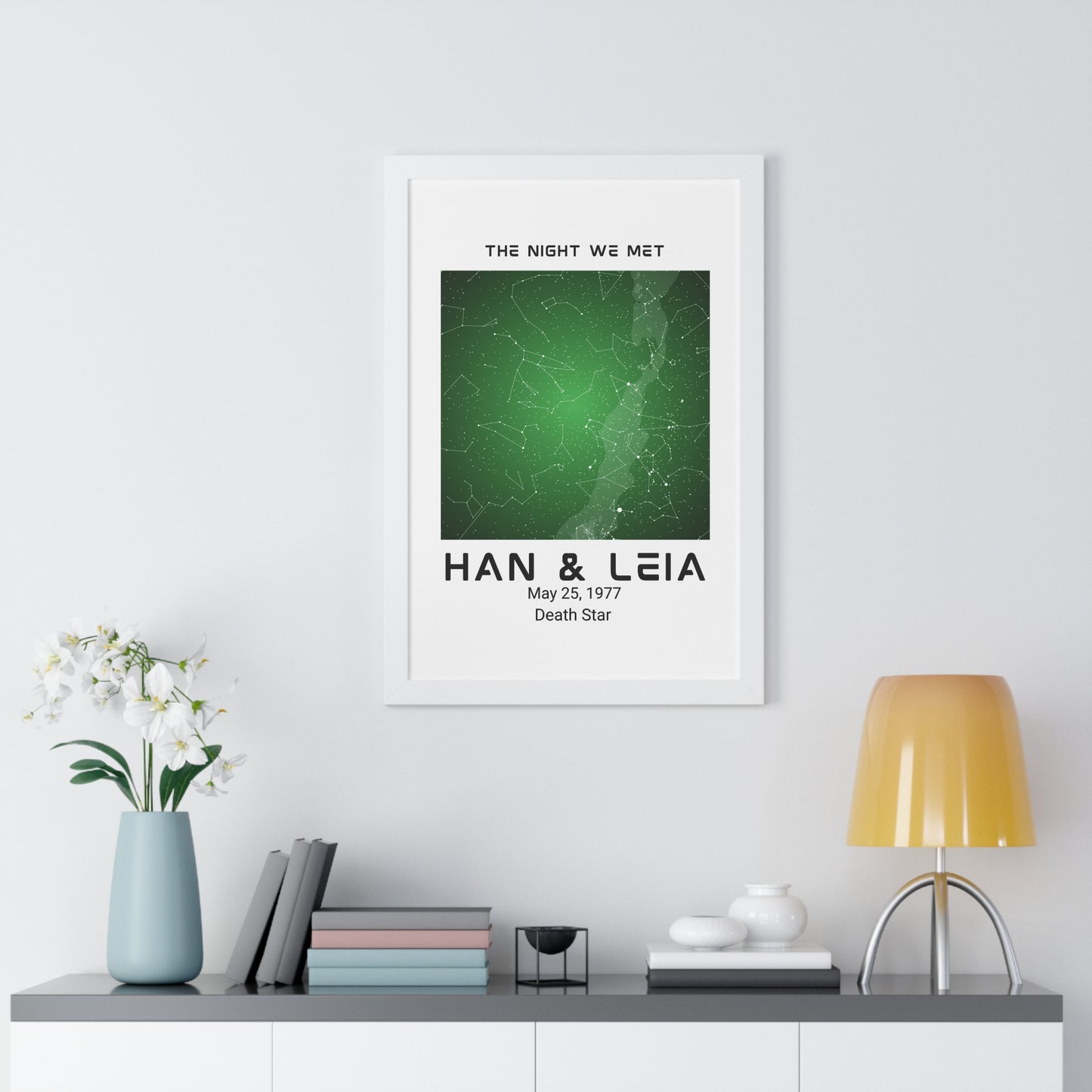 Personalized Star Map with Frame for Sci-Fi Fans