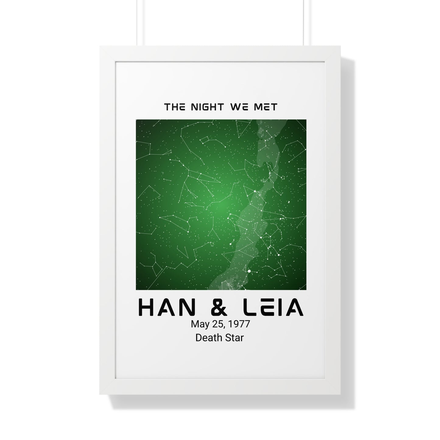 Personalized Star Map with Frame for Sci-Fi Fans