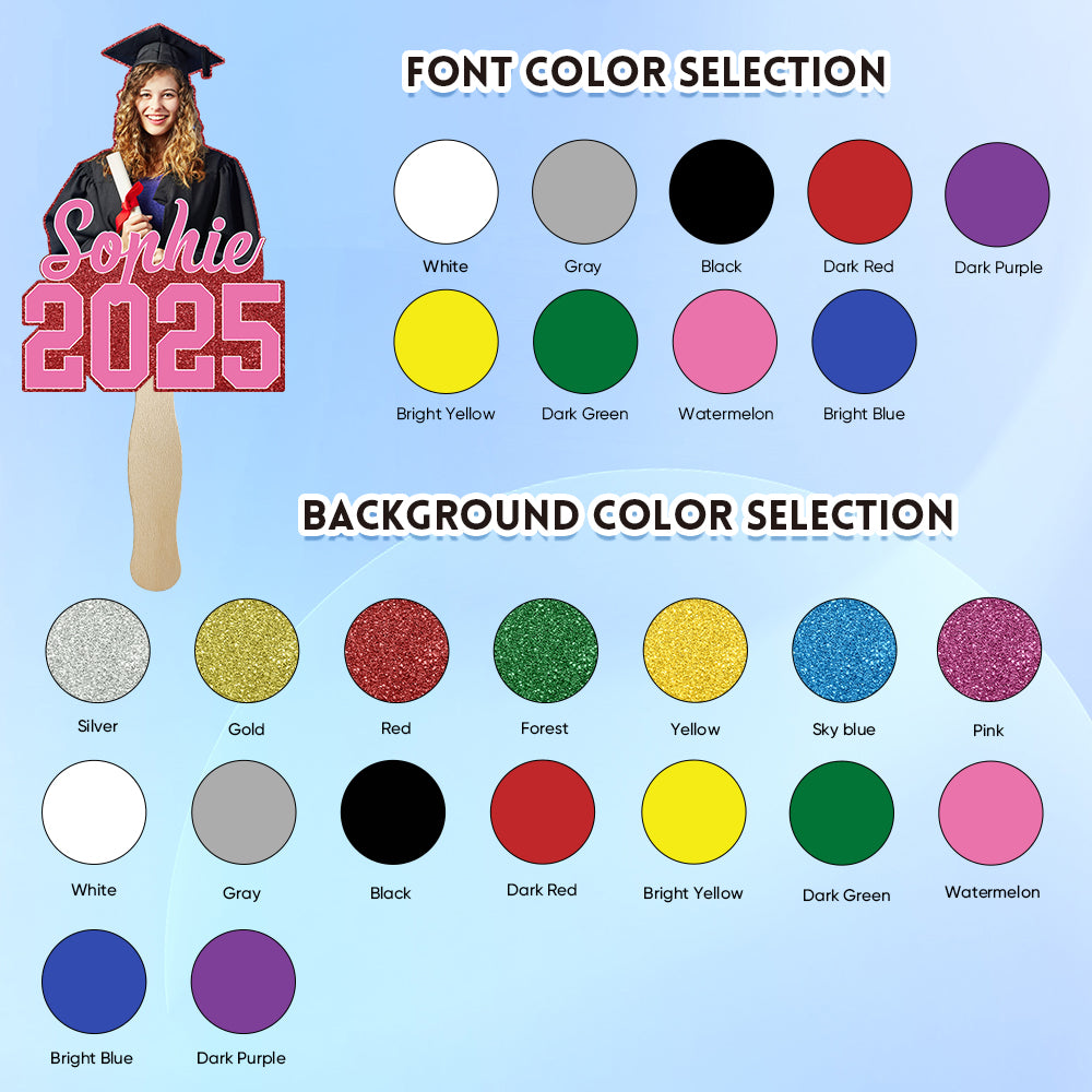 Personalized Handheld Photo Fan Graduation Gift