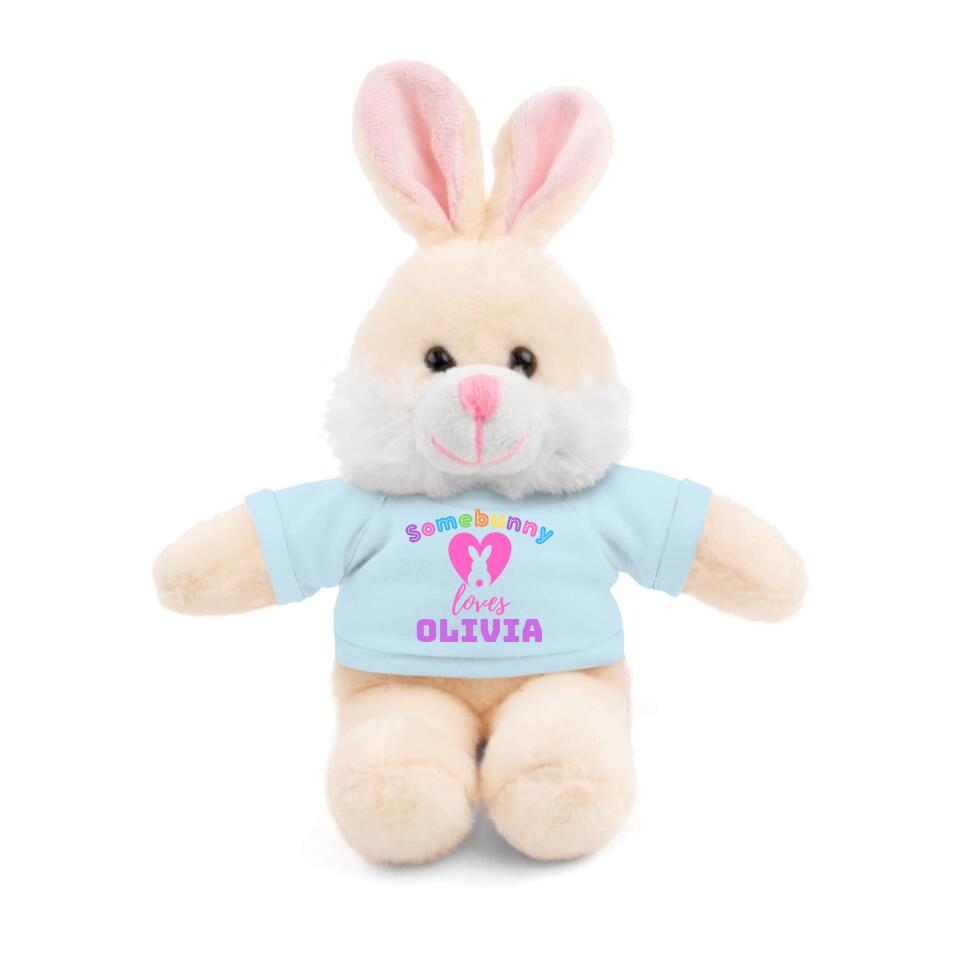 Personalized "Somebunny Loves" Stuffed Bunny