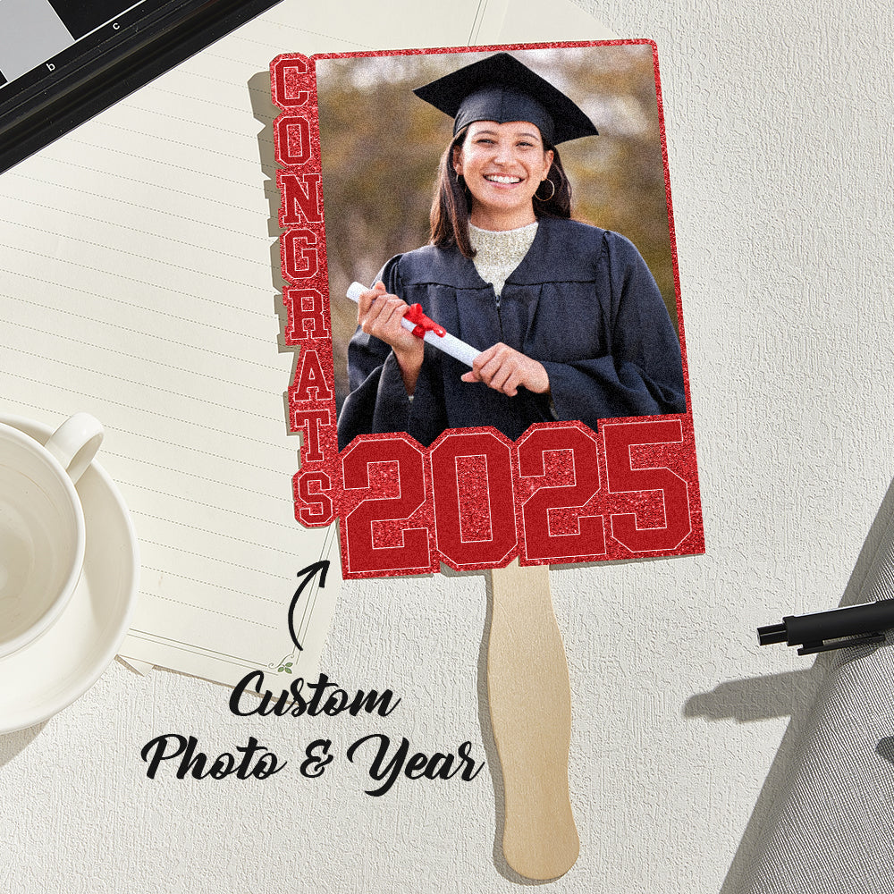 Personalized Handheld Photo Fan Graduation Gift
