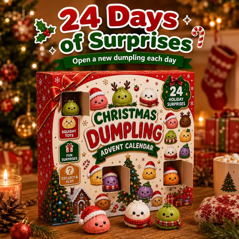 2026 Christmas Squishy Advent Calendar, 24-Day Dumpling Fidget Toy Countdown