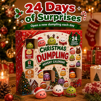 2026 Christmas Squishy Advent Calendar, 24-Day Dumpling Fidget Toy Countdown