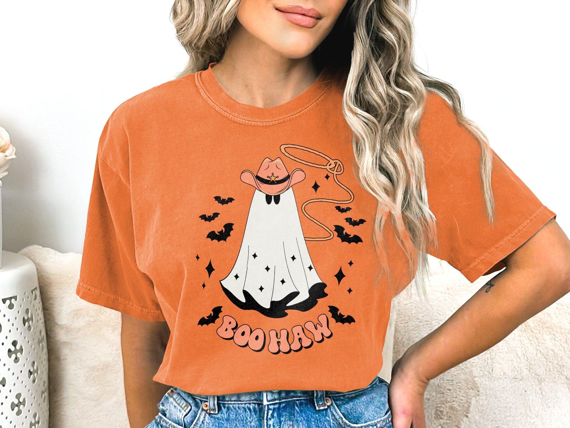 BooHaw Ghost Comfort Colors® Shirt, Color Blast Tee, Sweatshirt or Hoodie