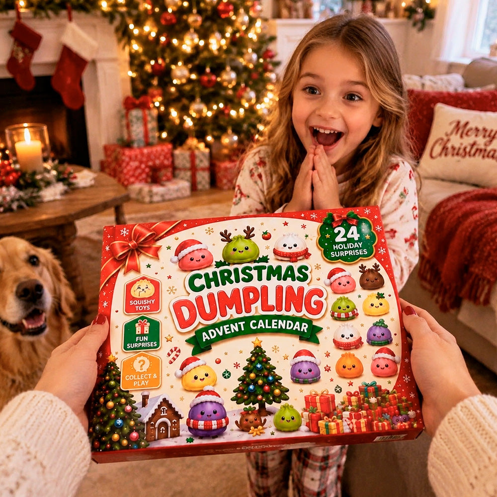 2026 Christmas Squishy Advent Calendar, 24-Day Dumpling Fidget Toy Countdown