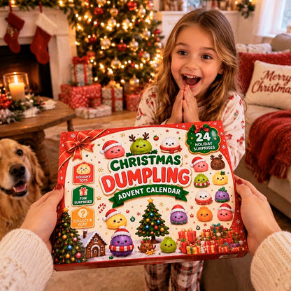 2026 Christmas Squishy Advent Calendar, 24-Day Dumpling Fidget Toy Countdown