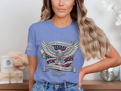 250th American Anniversary, Patriotic USA Eagle Independence Day Unisex Short or Long Sleeve T-shirtor Sweatshirt