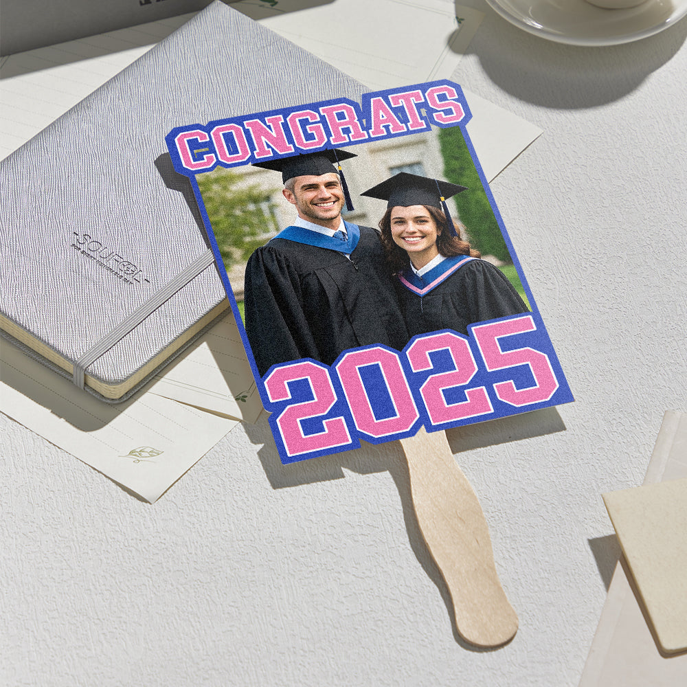 Personalized Handheld Photo Fan Graduation Gift