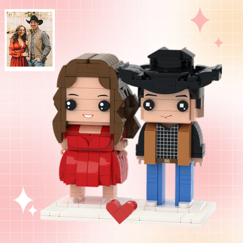 Couples 2 Person Full Body Customizable Brick Figures