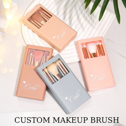 Personalized Engraved Makeup Brush Set