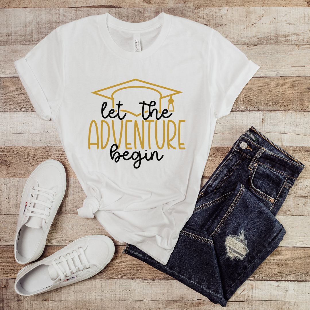 Let the Adventure Begin Graduation TShirt