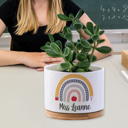 Personalized Teacher Flower Pot -  Back to School or Christmas Gift for Teacher