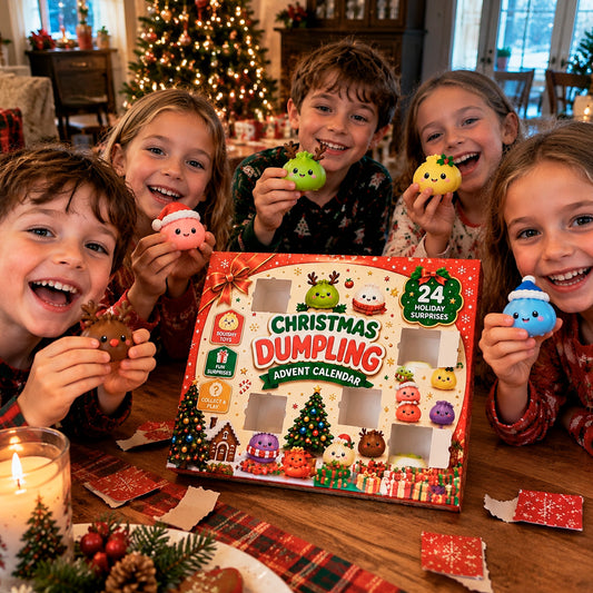 2026 Christmas Squishy Advent Calendar, 24-Day Dumpling Fidget Toy Countdown