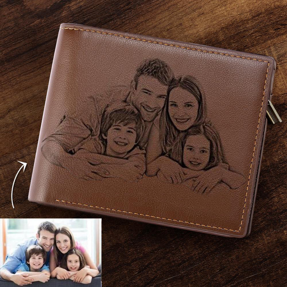 Photo or Company Logo Engraved Wallet – Compass Gift Shop
