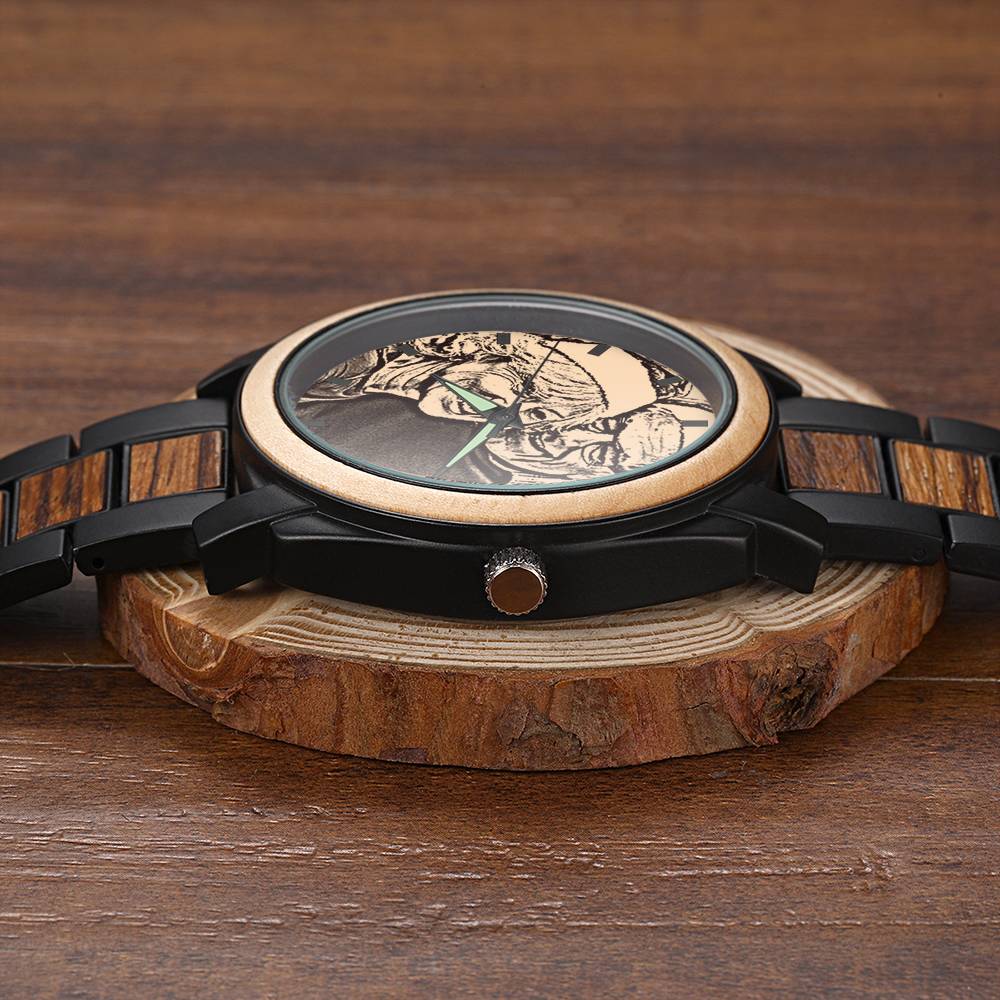 Personalized Engraved Photo Wooden Watch