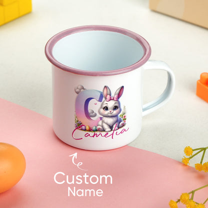 Personalized Easter Bunny Enamel Mug